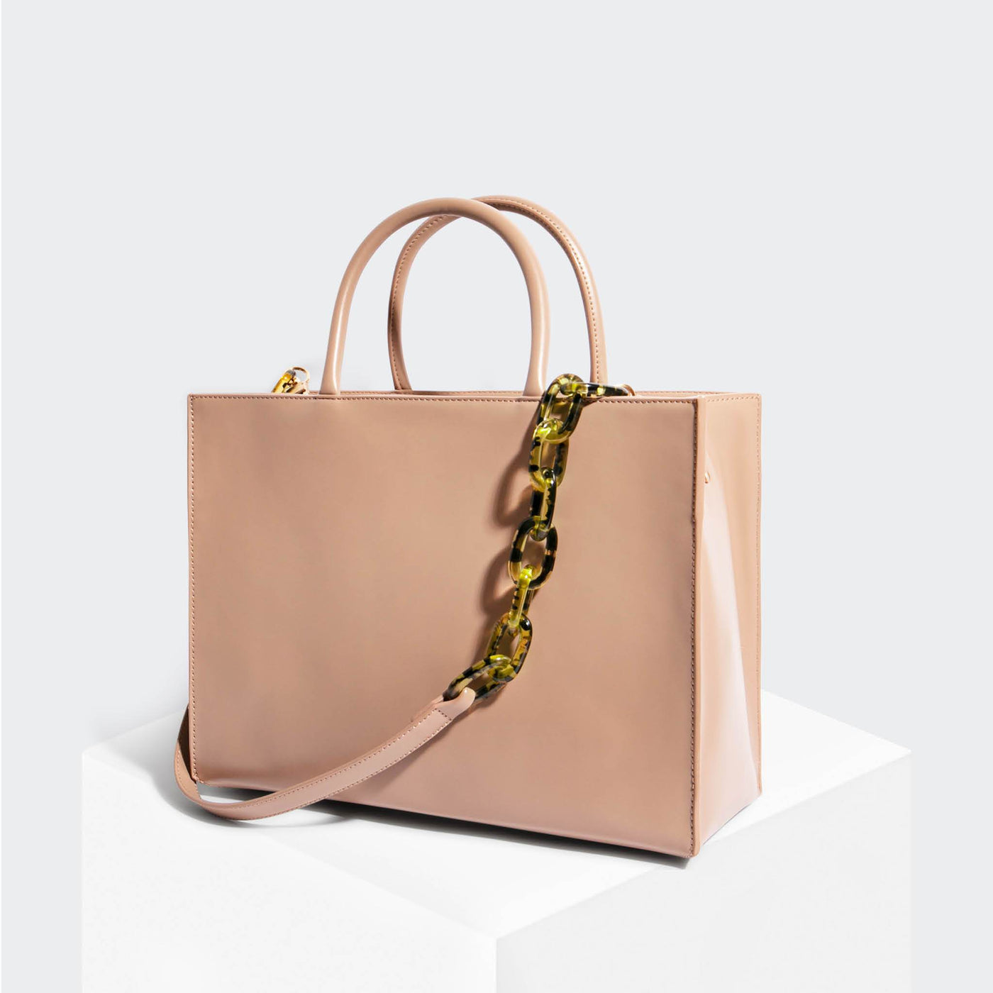 House Of Want HOW WE BOSS Tote Taupe - front
